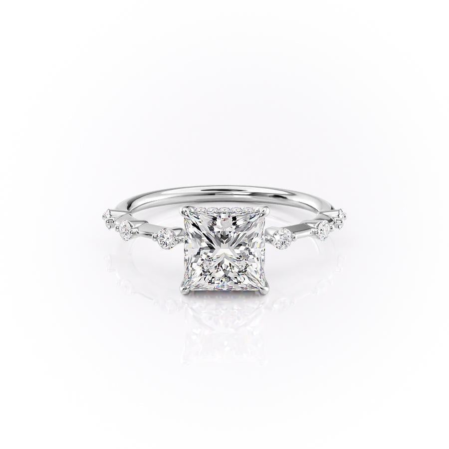 
                  
                    2.08 CT Princess Solitaire Dainty Style Moissanite Engagement Ring 10
                  
                