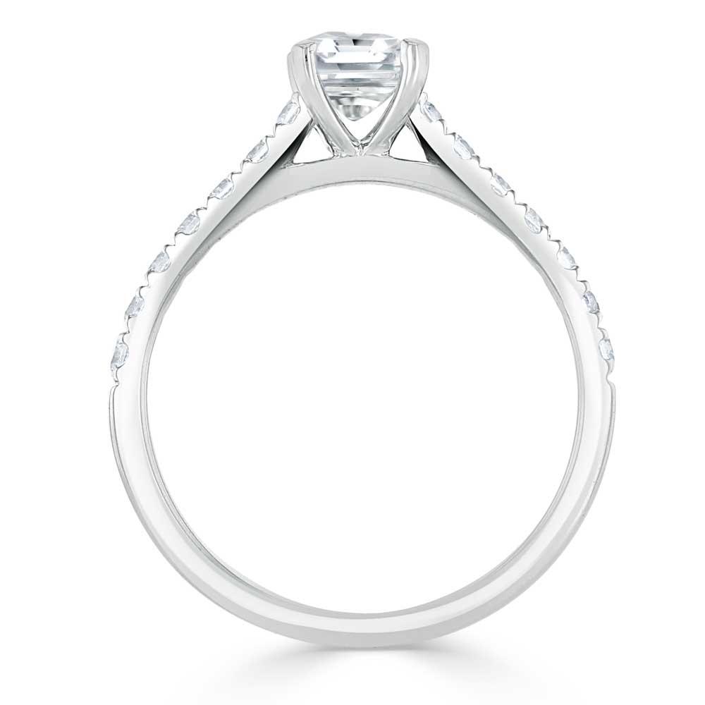 
                  
                    0.75 CT Radiant Cut Solitaire Pave Setting Engagement Ring 4
                  
                