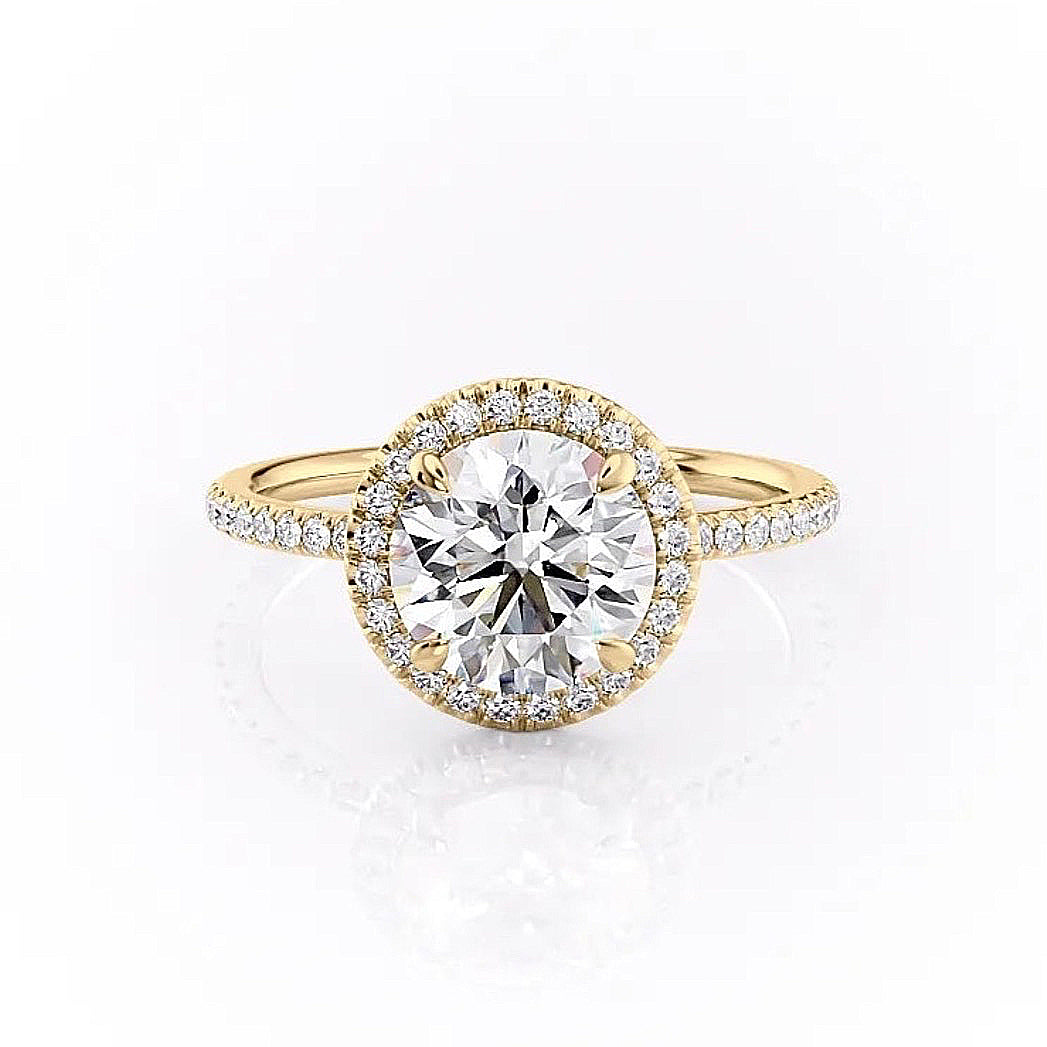 
                  
                    1.90 CT Round Cut Halo Pave Setting Moissanite Engagement Ring
                  
                