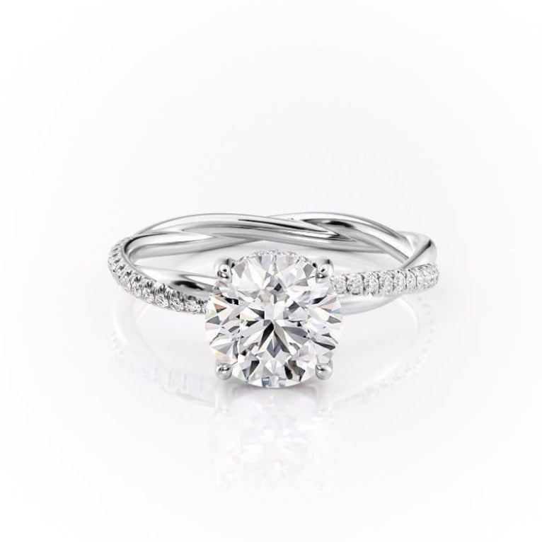 
                  
                    1.60 CT Round Cut Solitaire Twisted Pave Moissanite Engagement Ring
                  
                