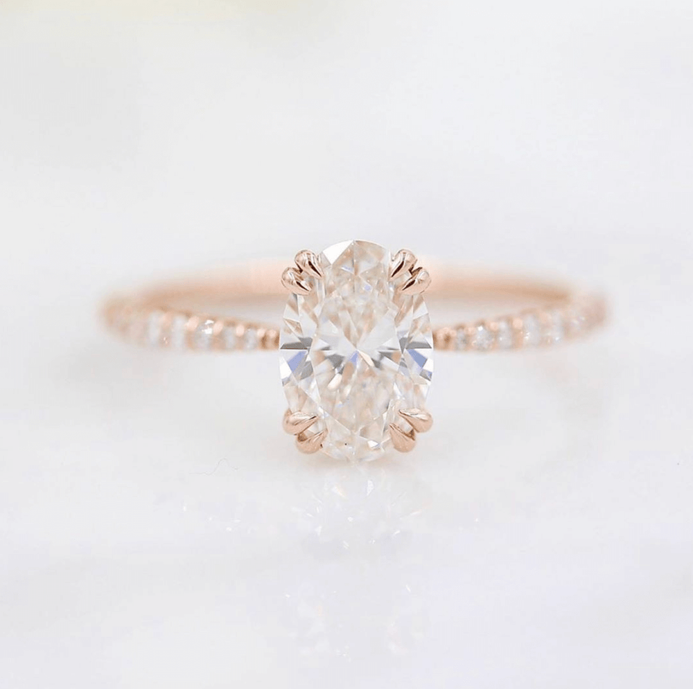
                  
                    1.91 CT Oval Solitaire Moissanite Engagement Ring With Pave Setting
                  
                