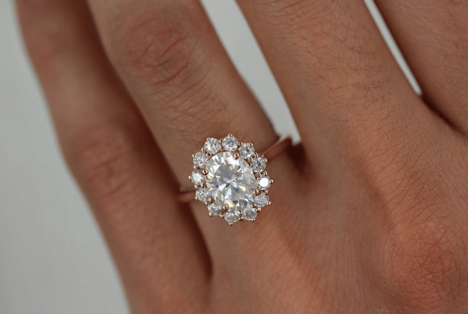 
                  
                    1.91 CT Oval Cut Halo Moissanite Engagement Ring 6
                  
                