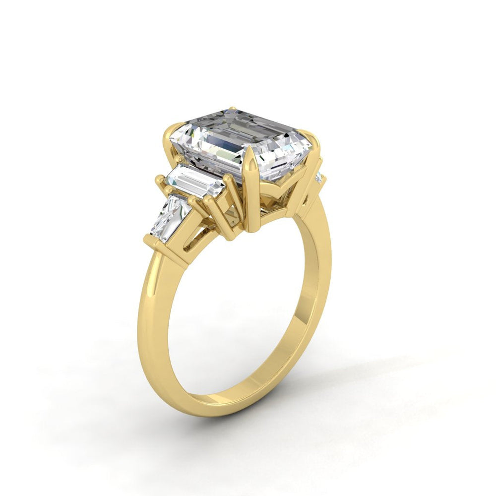 
                  
                    5.75 CT Emerald Cut 3 Stone Moissanite Engagement Ring 12
                  
                