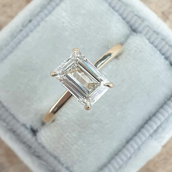 
                  
                    1.6 CT Emerald Cut Solitaire Style Moissanite Engagement Ring 3
                  
                