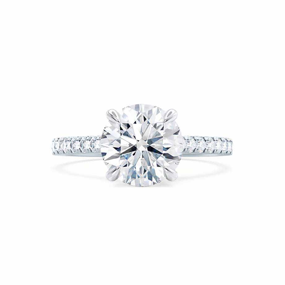 
                  
                    1.20 CT Round Shaped Moissanite Solitaire Pave Style Engagement Ring 4
                  
                