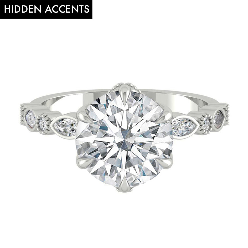 
                  
                    4.11 CT Round Cut Pave Moissanite Engagement Ring 5
                  
                