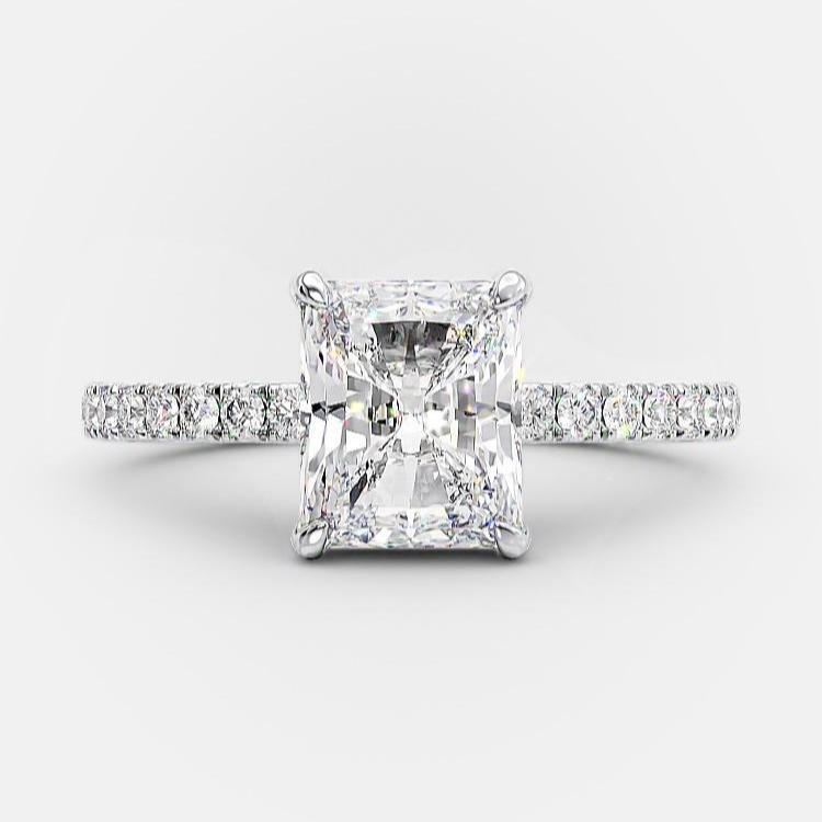 
                  
                    1.67 CT Radiant Hidden Halo & Pave Moissanite Engagement Ring
                  
                