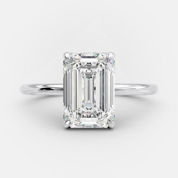 
                  
                    1.6 CT Emerald Cut Solitaire Style Moissanite Engagement Ring 6
                  
                
