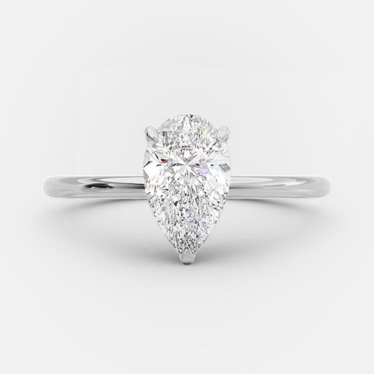 
                  
                    2.5 CT Pear Cut Solitaire Style Moissanite Engagement Ring 6
                  
                