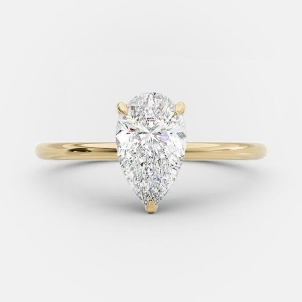 
                  
                    2.5 CT Pear Cut Solitaire Style Moissanite Engagement Ring 7
                  
                