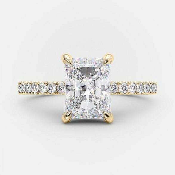 
                  
                    3.51 CT Radiant Cut Solitaire & Hidden Halo Setting Moissanite Engagement Ring
                  
                