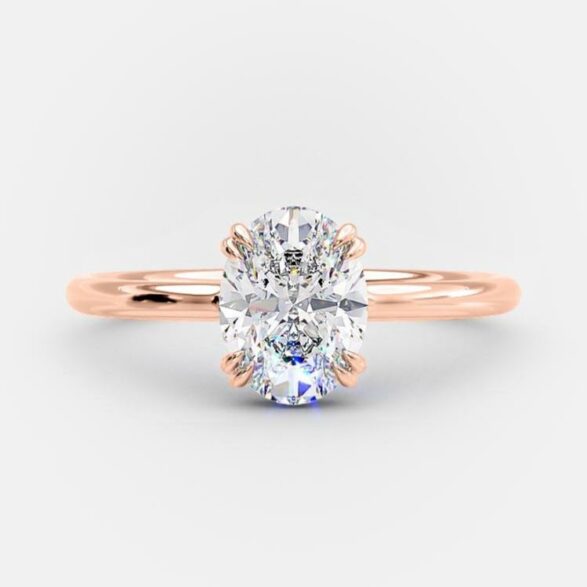 
                  
                    1.33 CT Oval Solitaire Hidden Halo Style Moissanite Engagement Ring
                  
                