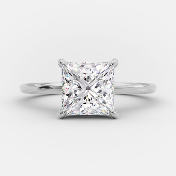 
                  
                    2.08 CT Princess Cut Solitaire Style Moissanite Engagement Ring 6
                  
                