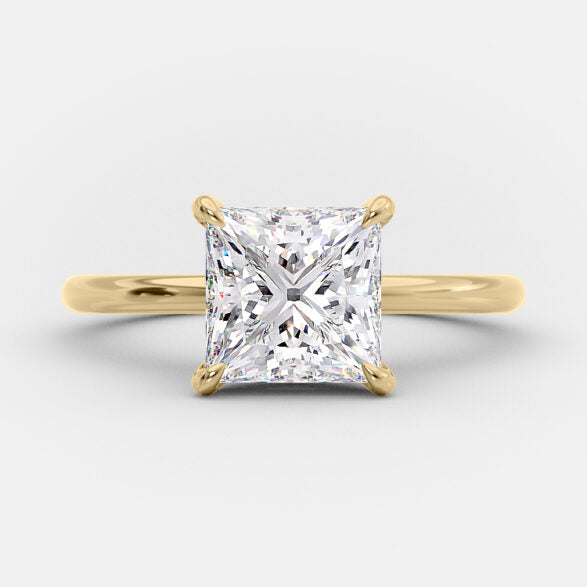 
                  
                    2.08 CT Princess Cut Solitaire Style Moissanite Engagement Ring 7
                  
                
