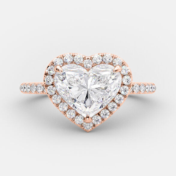 
                  
                    2.0 CT Heart Cut Halo Style Moissanite Engagement Ring 6
                  
                