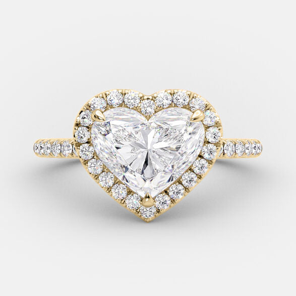 
                  
                    2.0 CT Heart Cut Halo Style Moissanite Engagement Ring 5
                  
                