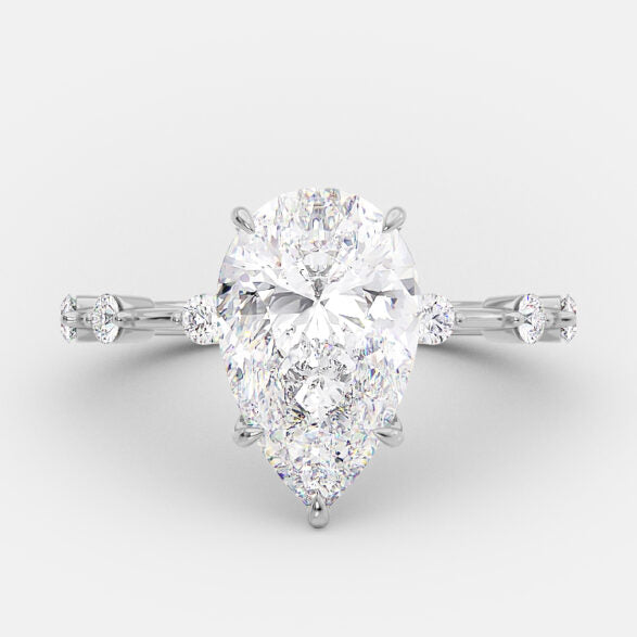 
                  
                    2.50 CT Pear Cut Dainty Pave Setting Moissanite Engagement Ring
                  
                