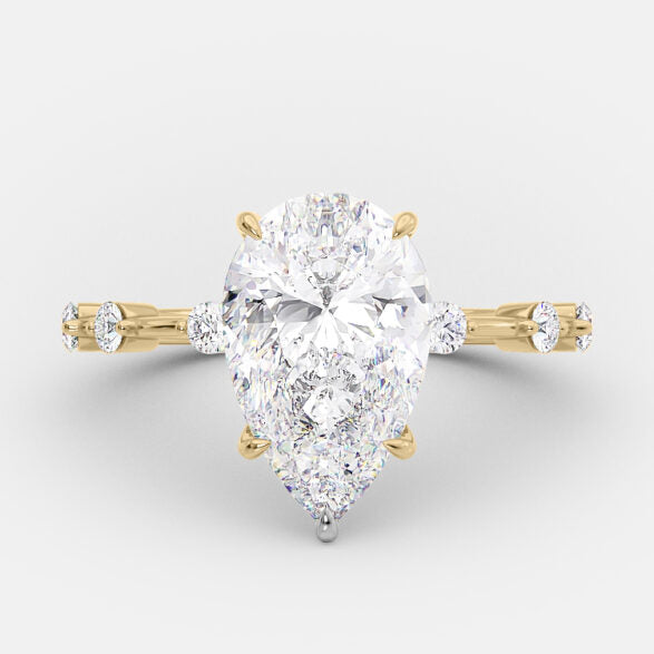 
                  
                    2.50 CT Pear Cut Dainty Pave Setting Moissanite Engagement Ring 6
                  
                