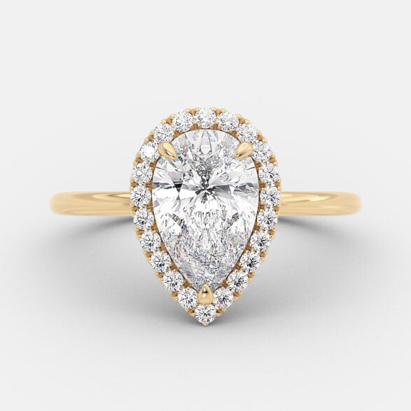 
                  
                    2.5 CT Pear Halo Style Moissanite Engagement Ring
                  
                