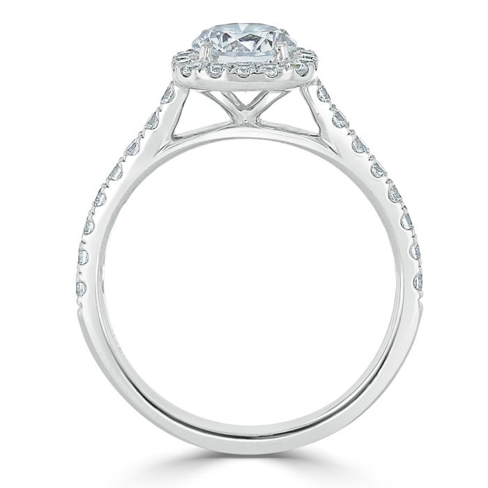 
                  
                    0.75 CT Round Cut Halo Pave Moissanite Engagement Ring 4
                  
                
