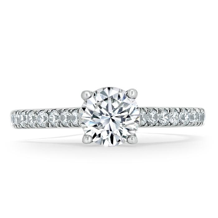 0.75 CT Round Cut Solitaire Moissanite Engagement ring 1