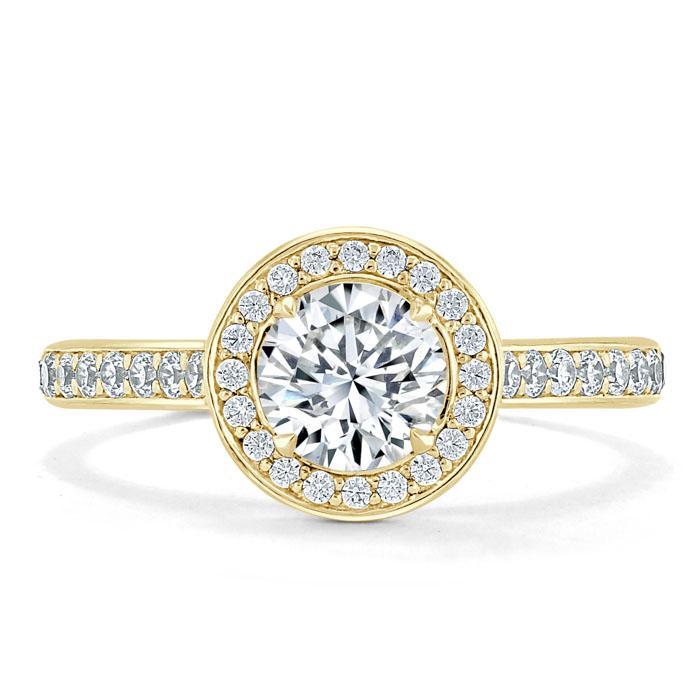 
                  
                    0.75 CT Round Cut Halo Pave Moissanite Engagement Ring 5
                  
                