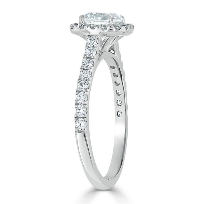 
                  
                    0.75 CT Round Cut Halo Pave Moissanite Engagement Ring 3
                  
                