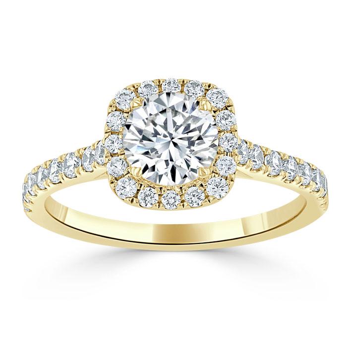 
                  
                    0.75 CT Round Cut Halo Pave Moissanite Engagement Ring 5
                  
                