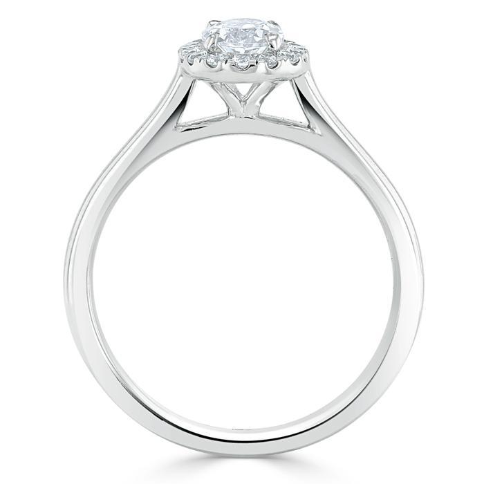 
                  
                    0.75 CT Oval Cut Halo Moissanite Engagement Ring
                  
                