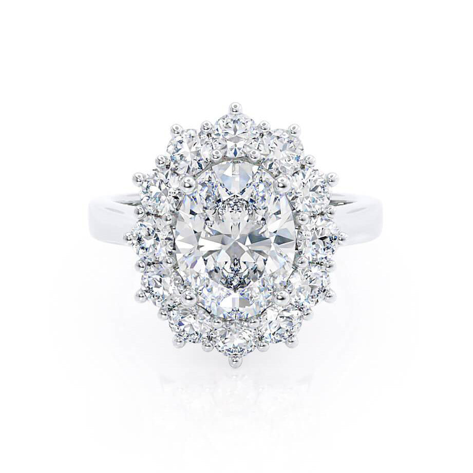 
                  
                    2.10 CT Oval Shaped Moissanite Halo Engagement Ring 7
                  
                