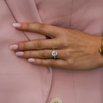 2.80 CT Cushion Pave Moissanite Engagement Ring 2
