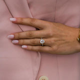 2.80 CT Cushion Pave Moissanite Engagement Ring 2