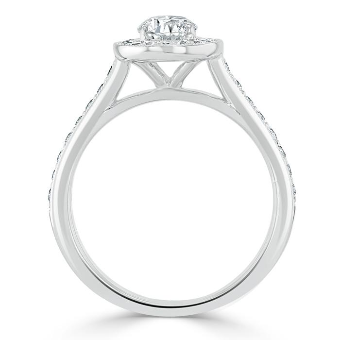 
                  
                    1.0 CT Oval Cut Halo Pave Moissanite Engagement Ring 4
                  
                