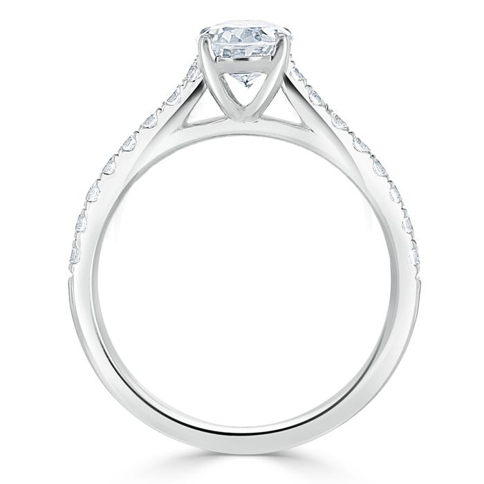 
                  
                    0.94 CT Oval Cut Solitaire Moissanite Engagement Ring With Pave Setting 4
                  
                