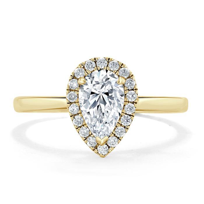 
                  
                    1.0 CT Pear Cut Halo Moissanite Engagement Ring 6
                  
                