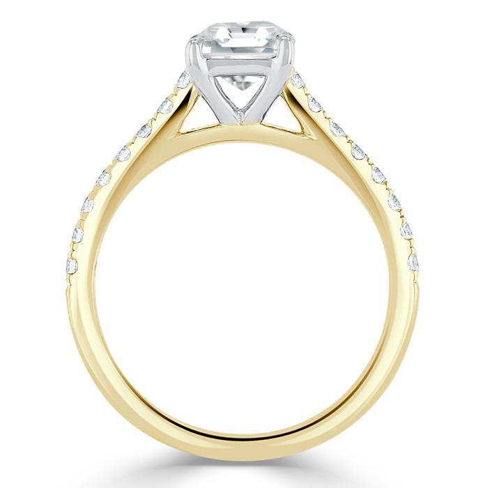 
                  
                    1.0 CT Asscher Cut Solitaire Pave Setting Moissanite Engagement Ring
                  
                