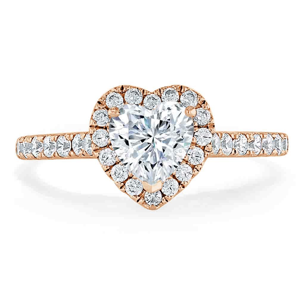 
                  
                    1.0 CT Heart Cut Halo Moissanite Engagement Ring With Pave Setting 6
                  
                