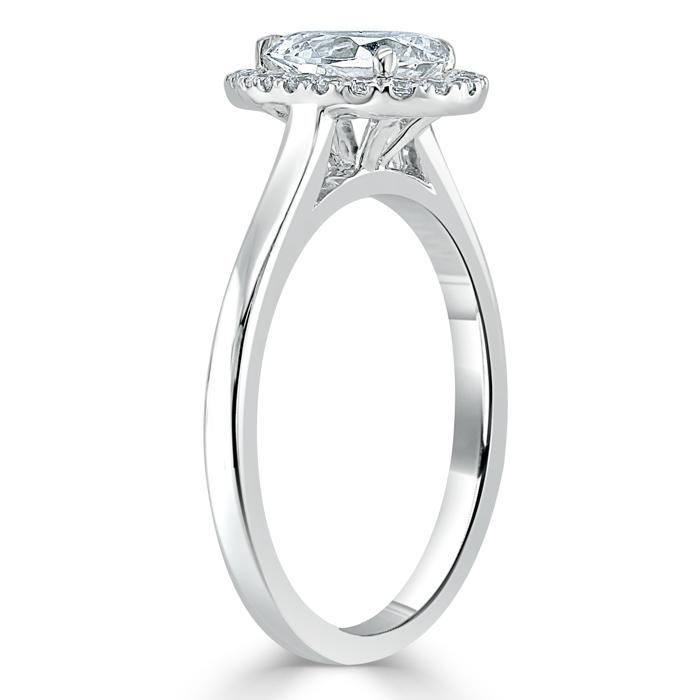 
                  
                    1.0 CT Pear Cut Halo Moissanite Engagement Ring 4
                  
                