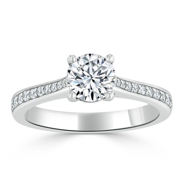 
                  
                    0.75 CT Round Cut Solitaire Moissanite Engagement Ring With Channel Setting
                  
                