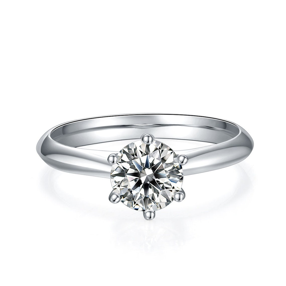 
                  
                    1.0 CT Round Shaped Moissanite Solitaire Engagement Ring
                  
                