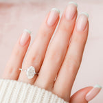 3.5 CT Oval Cut Dainty Moissanite Engagement Ring 2