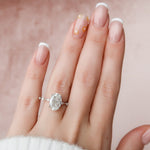 3.5 CT Oval Cut Dainty Moissanite Engagement Ring 1