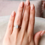 2.0 CT Radiant Cut Solitaire Style Moissanite Engagement Ring 1