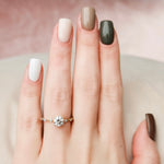1.0 CT Round Dainty Pave Moissanite Engagement Ring 1