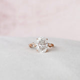 5.0 CT Oval Cut Twig Pave Style Moissanite Engagement Ring 5