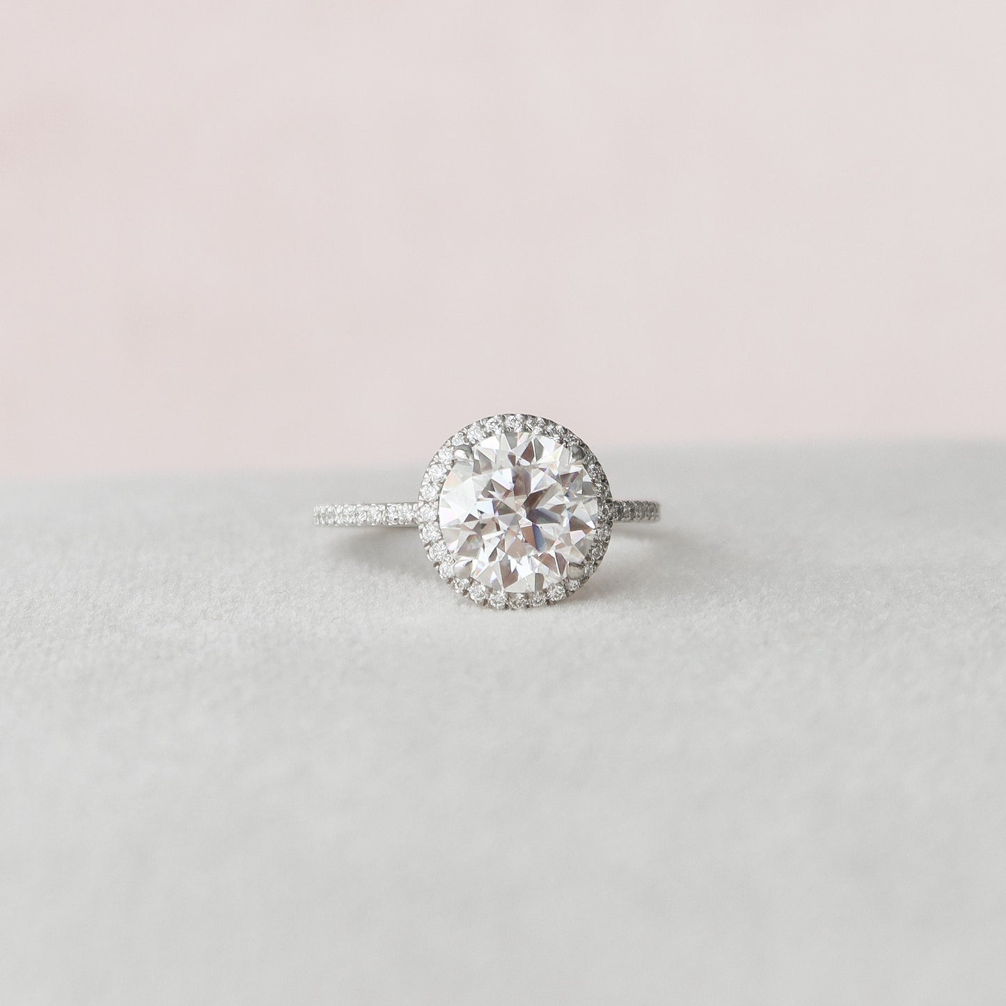 
                  
                    3.0 CT Round Cut Halo Style Moissanite Engagement Ring
                  
                