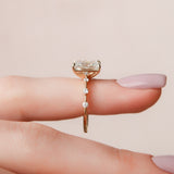 3.5 CT Radiant Cut Dainty Pave Moissanite Engagement Ring 4