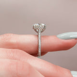 5.0 CT Round Hidden Halo & Pave Moissanite Engagement Ring 6