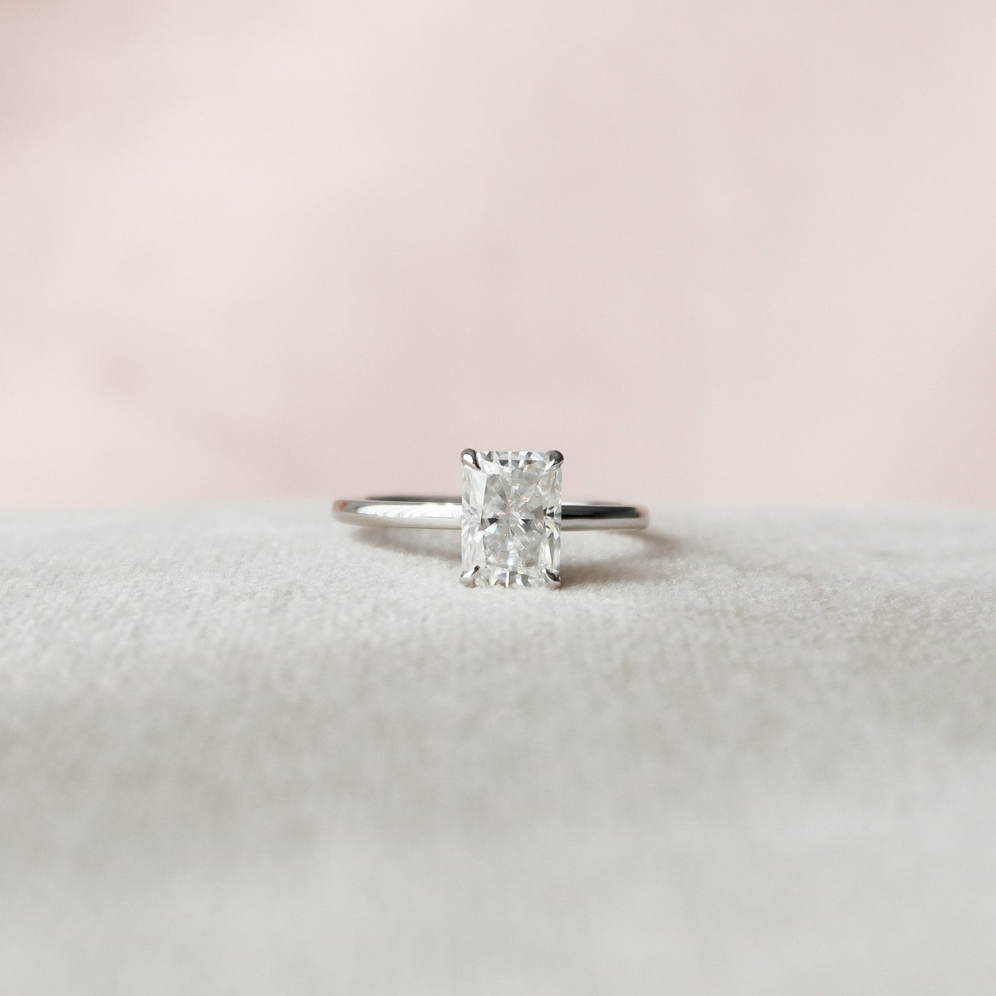 
                  
                    1.5 CT Radiant Hidden Halo Moissanite Engagement Ring 3
                  
                