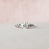 1.0 CT Round Cut Pave Moissanite Engagement Ring 10